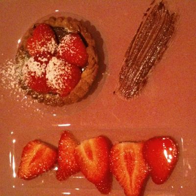 Tartelettes au chocolat et aux fraises