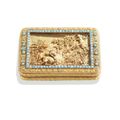 Boîte en or de deux tons et turquoises, probablement Hanau, vers 1825 