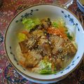 Vermicelles de riz au porc caramélisé (bun thit nuong pour ceux qui comprennent)