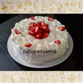 Fraisier crème chantilly mascarpone 