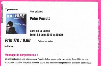 Peter Perrett - Lundi 3 Juin 2019 - Café de la Danse (Paris)