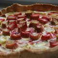 Tarte à la rhubarbe et aux amandes, sans gluten ni produits laitiers