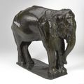 Rembrandt Bugatti (1884 - 1916), Éléphant de l'Inde au feuillage (Gros éléphant jouant) 