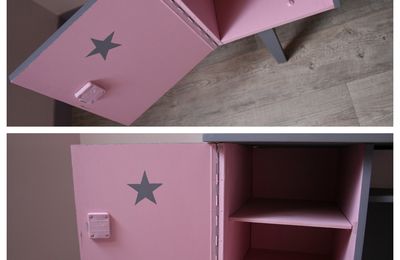 Chambre fille rose et violet Vintage