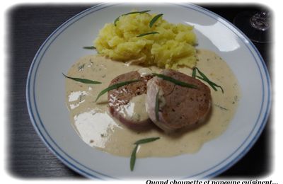 MEDAILLONS DE VEAU A LA CREME D'ESTRAGON