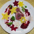 MEDAILLONS DE BICHE A LA BETTERAVE