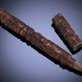 A rare Ming carved cinnabar lacquer brush and cover, Ming dynasty, 15th-16th century