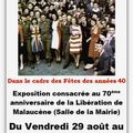 29 août-2 septembre 2014 à Malaucène: exposition "Nous avions 20 ans en 1944"