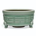 A Longquan celadon tripod censer, Yuan-Ming dynasty (1279-1644)