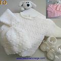 FICHE TRICOT BEBE, tuto bb, modèle layette à tricoter, explications en pdf