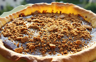 Tarte aux speculoos et au chocolat