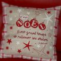 Mon joli coussin de NOEL {merci Sandrine}