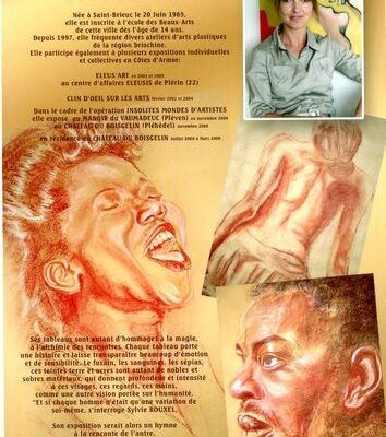 Sylvie Rouxel, ELEVE DES BEAUX ARTS DE SAINT-BRIEUC Bretagne , dès l'âge de 14 ans , red chalk drawings FRANCE