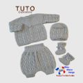 PATRON tricot bb FACILE et PREMA modele layette bébé et patron a tricoter Explications tuto brassière, bonnet, chaussons et Reborn