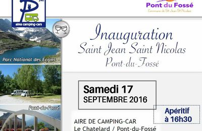 Inauguration de l'Aire de camping car le17 septembre 2016 à 16h 30