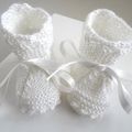 TRICOT bebe, CHAUSSONS laine bb
