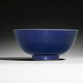 A Large Blue-Glazed Bowl, Yongzheng Mark and Period (1723-1735)