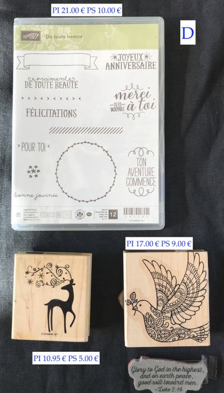 Sets de Tampons et Tampons à la pièce de A à G