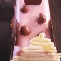 bûche framboise coco