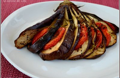 Aubergines en éventail