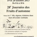 28e Journées des Fruits d'Automne - Cuisiat 19 & 20 octobre 2013