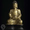 A Very Fine Gilt Bronze Figure of Seated Buddha, China, Ming dynasty, 16th ct.