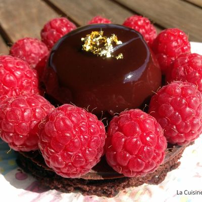 Chocolat craquant aux framboises