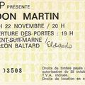 Moon Martin - Lundi 22 Novembre 1982 - Eldorado (Paris)