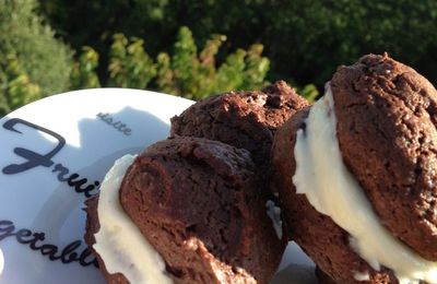 Whoopie pies chocolat crème kiri