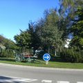Rond-point à Saint-Agrève