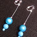 B.O. pendantes perles turquoises