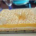 Entremets mangue coco sur dacquoise amandes coco.....