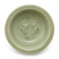 A small Longquan celadon 'Twin Fish' dish, Song dynasty (960-1279)
