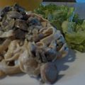 Tagliatelles de légumineuses aux champignons...