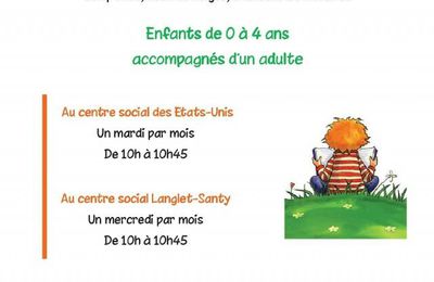 "Bébé bouquine, bébé comptine", centre social Langlet-Santy, Lyon 8ème