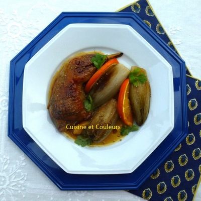 Pintade, endives à l'orange 