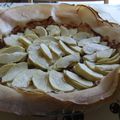 Tarte framboises et pommes