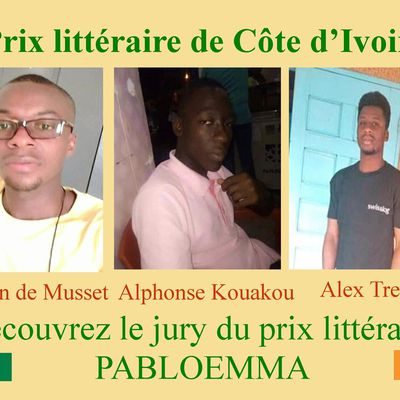 voici le jury du prix littéraire  pabloemma de Côte d'Ivoire (2021)