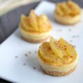 Mini cheesecake Made In Normandie… ou cheesecake au neufchâtel & pommes caramélisées au sésame