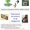 SAmedi 16 décembre - Fabrication de nichoirs