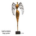 Sculpture Ange-gardien doré, sculpture d'ange, ailes en bioplastique