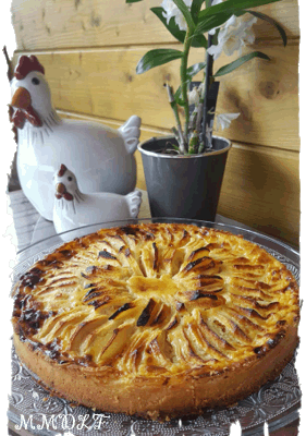 Tarte aux pommes et chocolat Amande