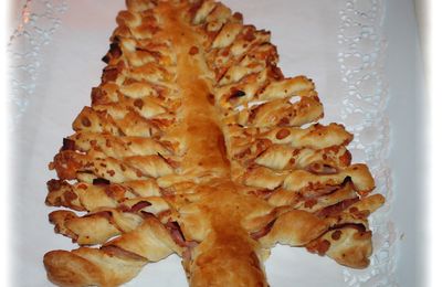 Sapin feuilleté jambon cheddar
