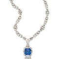 Platinum, sapphire and diamond pendant-necklace, Lacloche Frères, France, circa 1925