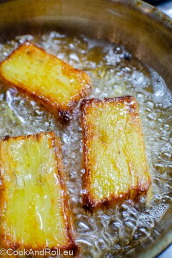 Dauphinois de pommes de terre frit croustillant