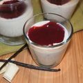 Tapioca au chocolat blanc et coulis de framboise