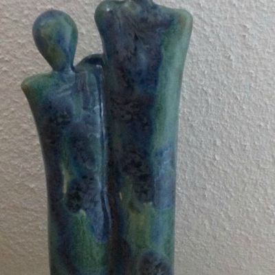 COUPLE STATUE CERAMIQUE