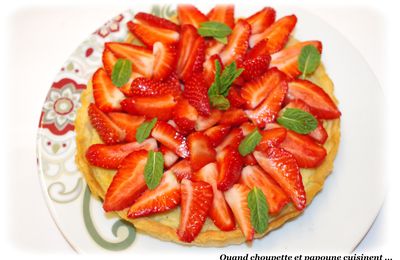 TARTE AUX FRAISES A LA CREME D'AMANDE
