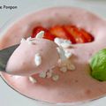 Mousse de fraises parfumée au gingembre et liqueur de basilic (thermogourmet)