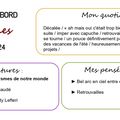 Carnet de bord du 22 au 28 mai 2024